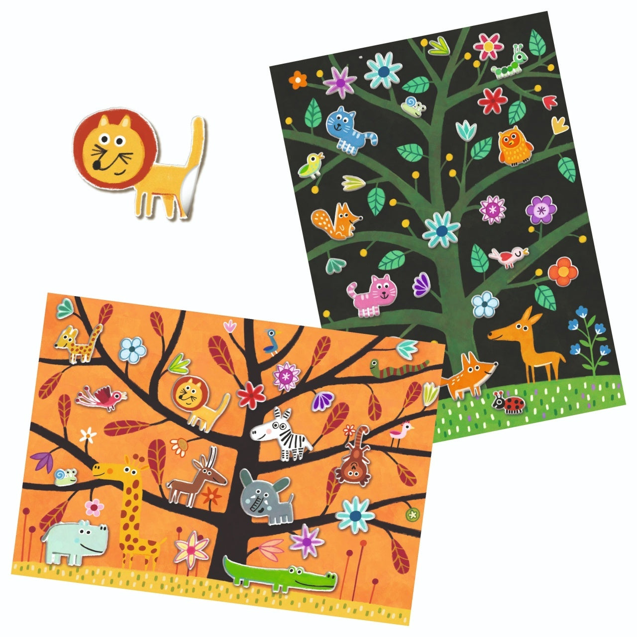 Abtibilduri repozitionabile cu animale, Djeco - Imagine 4 [ps:f5ed777b-5525-45f3-be1e-41a80180fa41]