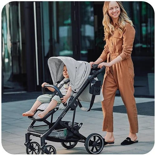 Carucior 2 in 1 Skiddou Moss Normandic Dream, Gri - Gri