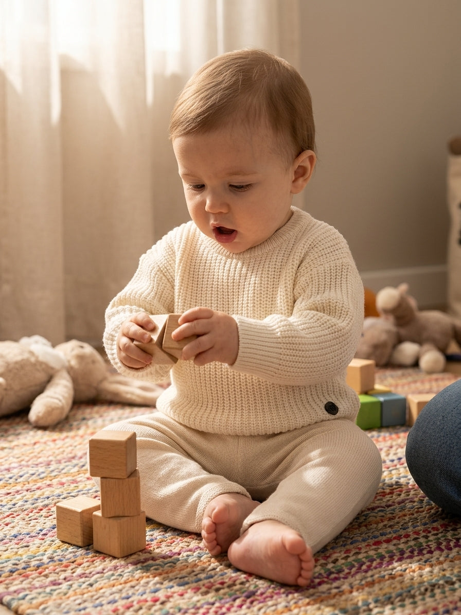Set Tricot Bebe Belot Roz Pudrat 6-9 Luni - INFANT - Roz Pudrat (5) [ps:22026b8e-f68c-474d-ab5f-65d440326f5b]