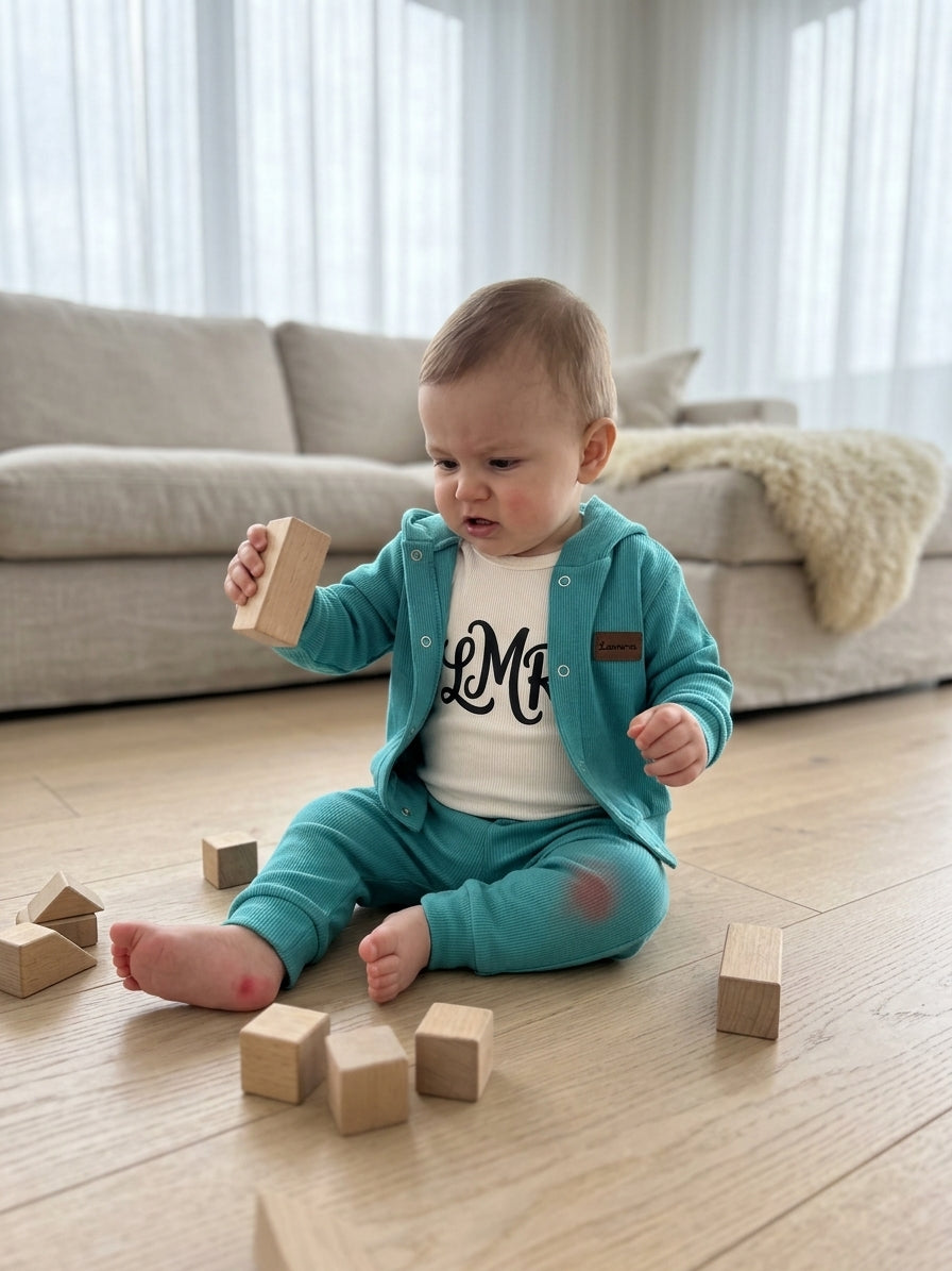 Compleu Bebe Lamra Turcoaz 9-12 Luni - Brand INFANT - Turcoaz (5) [ps:0effa77a-e535-4d8c-bfe7-37f1737f937b]