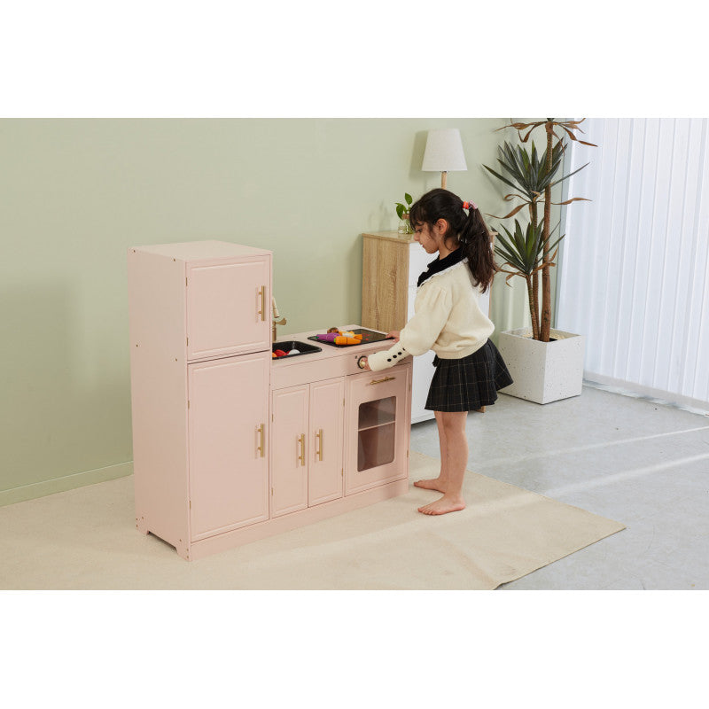 Bucatarie moderna roz pudrat cu lumini si sunete, PolarB Viga [ps:28e4b04b-5404-452b-9874-651f4f094443]