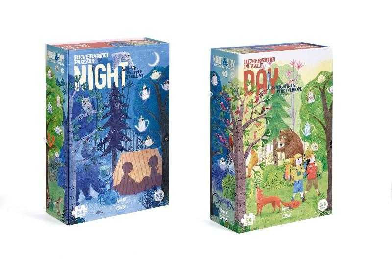 Puzzle reversibil Zi si noapte in padure, Londj Londji - Imagine 2 [ps:f1de5c55-0094-4926-885f-f1017d114774]