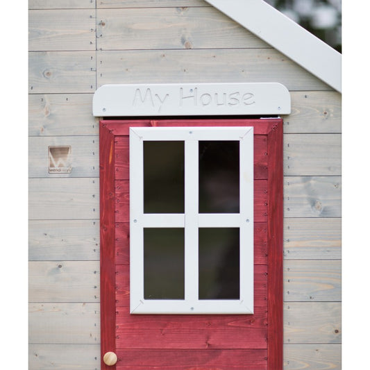 Casuta de gradina My Red Cottage House cu platforma si tobogan (M26R), Wendi Toys [ps:ad8d9a62-04fe-4c89-8a57-ff4bf14b9e02]