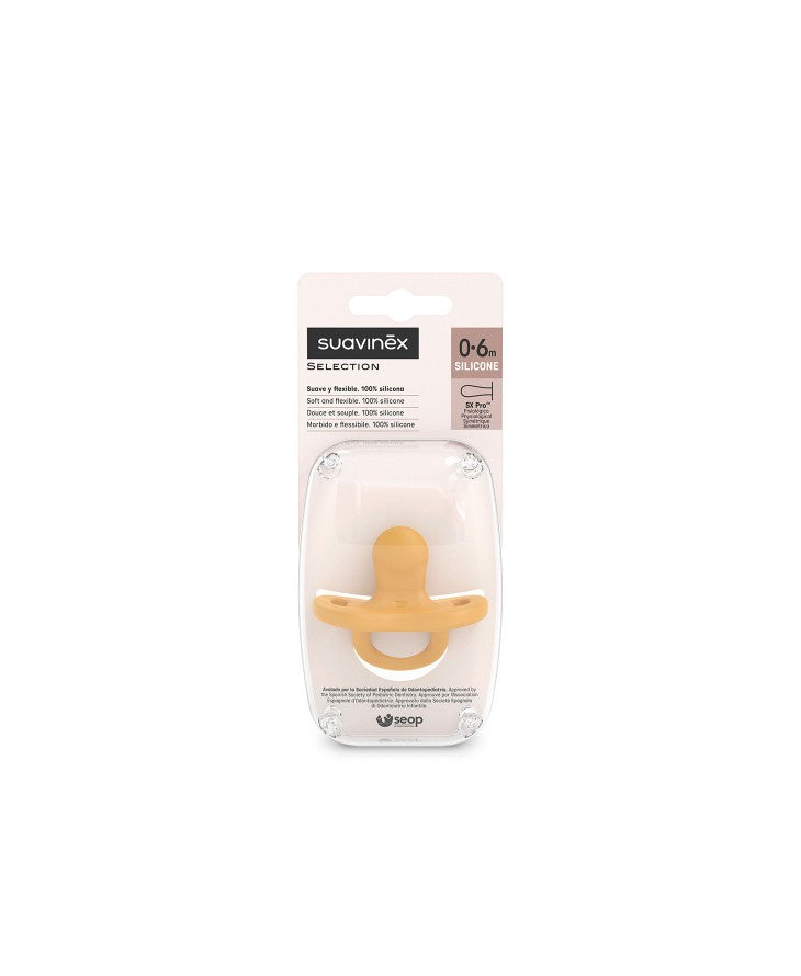 SUZETA FIZIOLOGICA 100% DIN SILICON SX PRO 0-6 LUNI GALBEN MUSTAR COLOUR ESSENCE SUAVINEX [ps:028c86c2-c7b3-46ba-91aa-d967d0bebe8d]