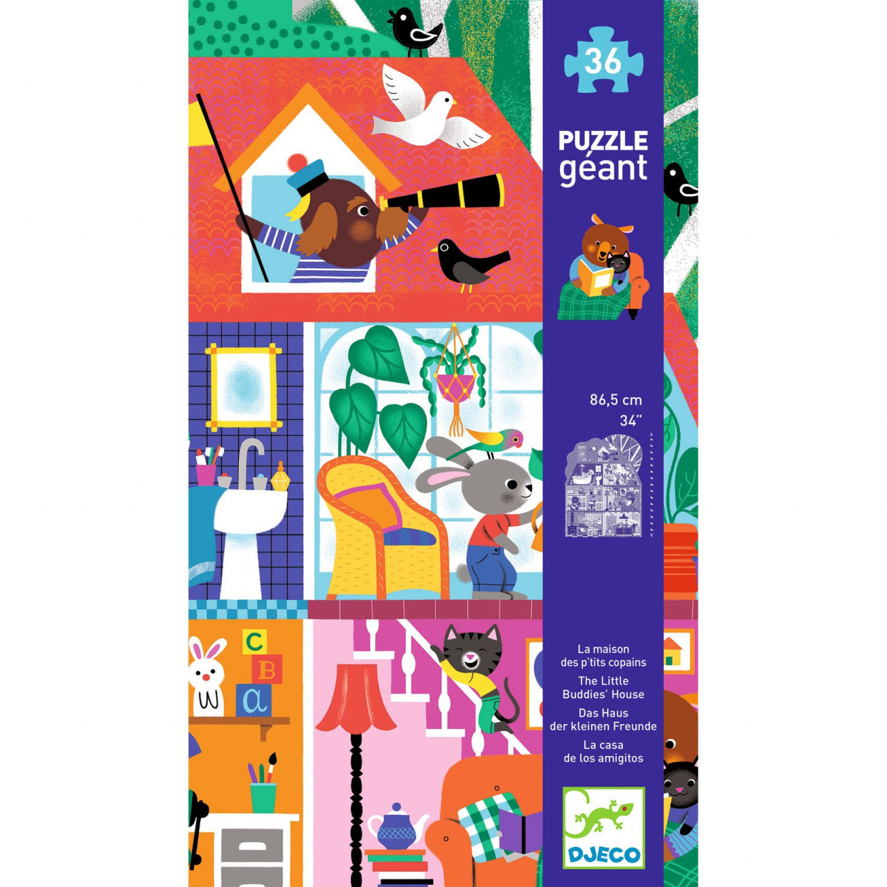 Puzzle gigant Casa micilor prieteni, Djeco - Imagine 3 [ps:56047c6d-86be-4427-9c55-795e88a13af7]