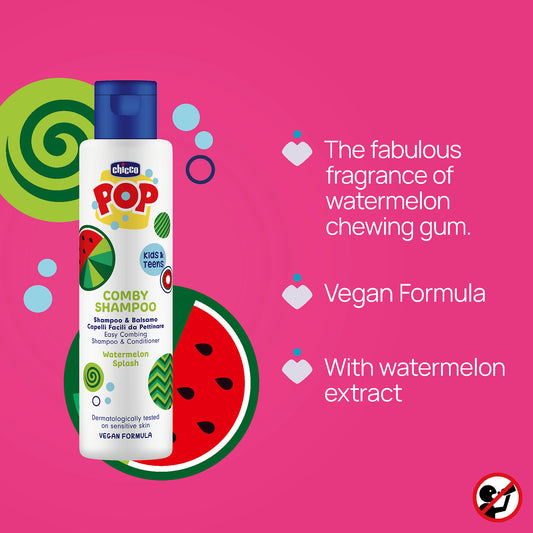 Sampon si balsam de par 2 in 1 Chicco POP cu aroma de - Default Title (5) [ps:f0efe654-dc67-4f41-8276-e4a663c3c36c]