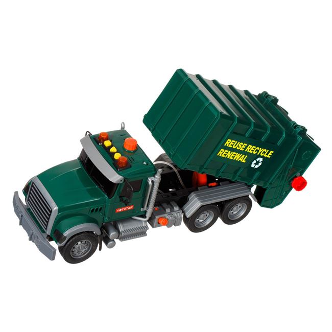 Camion Gunoier Jumbo Verde cu 3 Pubele, Lumină și Sunet - Default Title (5) [ps:fd637a1c-cd5f-4103-bfc5-59e6358b7e27]