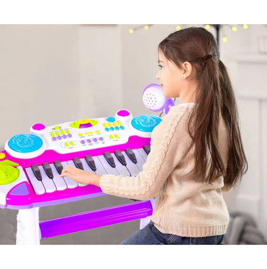 INSTRUMENT MUZICAL PIANINA ELECTRONICA MALPLAY CU SCAUN - Roz (5) [ps:696045e1-3ca4-4da4-b322-168a02ac2ef0]