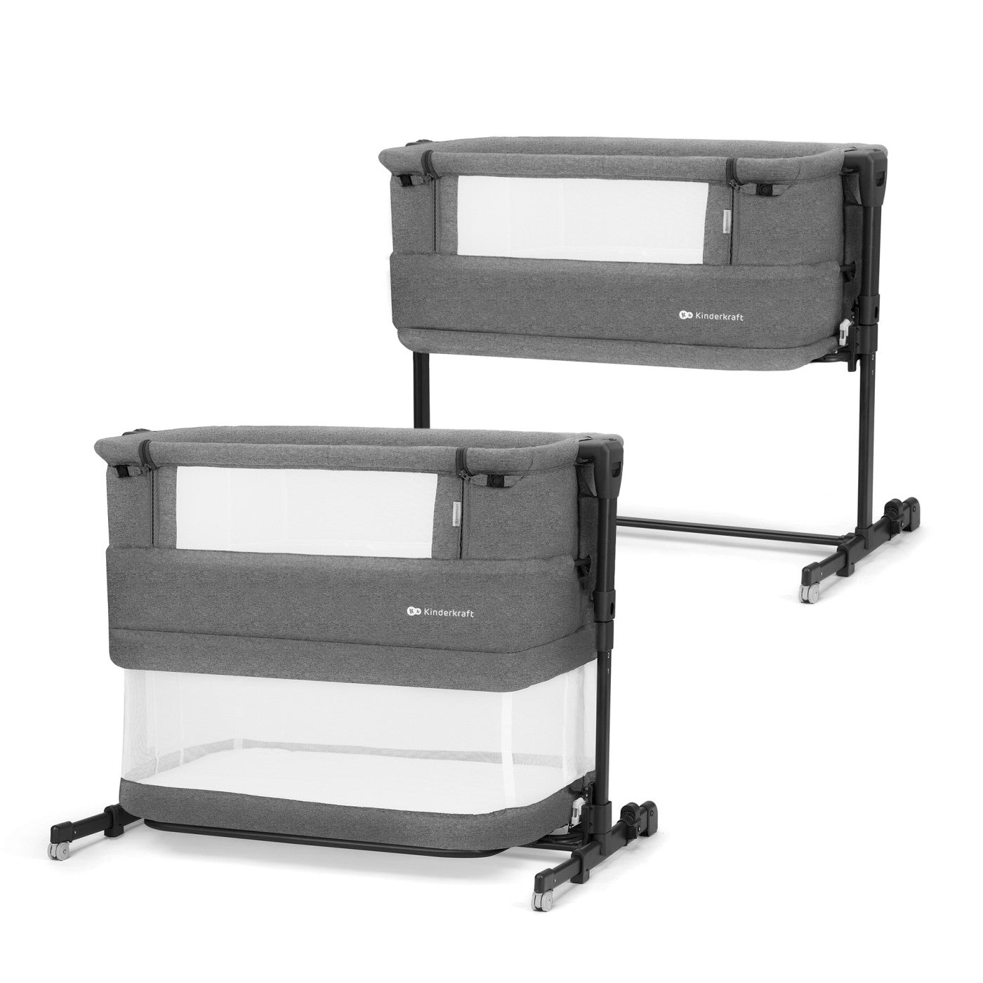 PATUT CO-SLEEPER KINDERKRAFT NESTE GROW, GRI INCHIS - Imagine 5