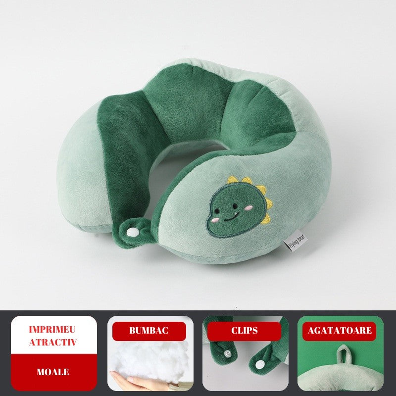 Perna de Călătorie Flippy pentru Gât și Cap, Dinozaur, Verde - Verde (5) [ps:5eb4a51b-bb7d-4579-b47a-ea74ed2ce962]