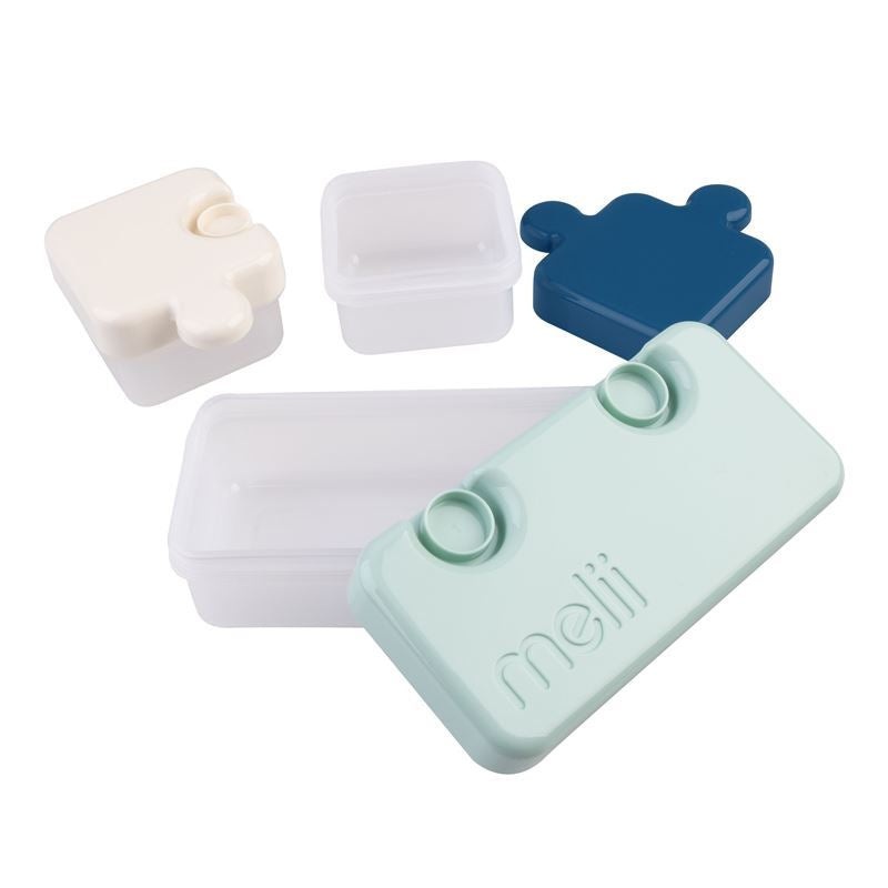 RECIPIENT HRANA BEBE MODEL PUZZLE, MELII LUXE, BLEUMARIN IVOIRE MENTA [ps:30c43959-fc6d-4dac-9236-a3226ed34dab]