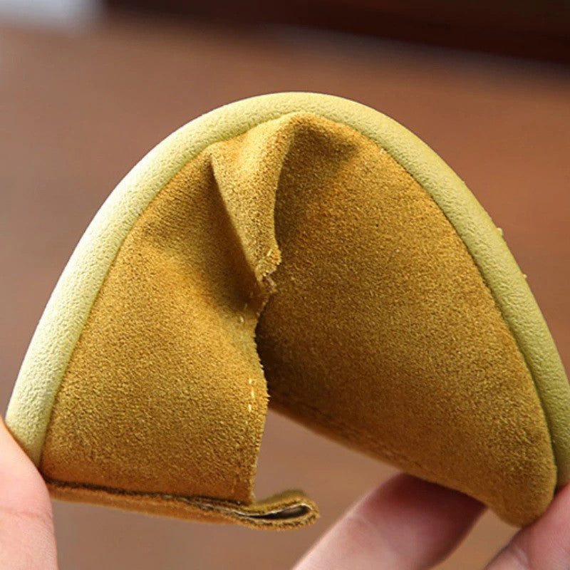 Balerini tip piele intoarsa Drool (Culoare: Verde, - Muștar