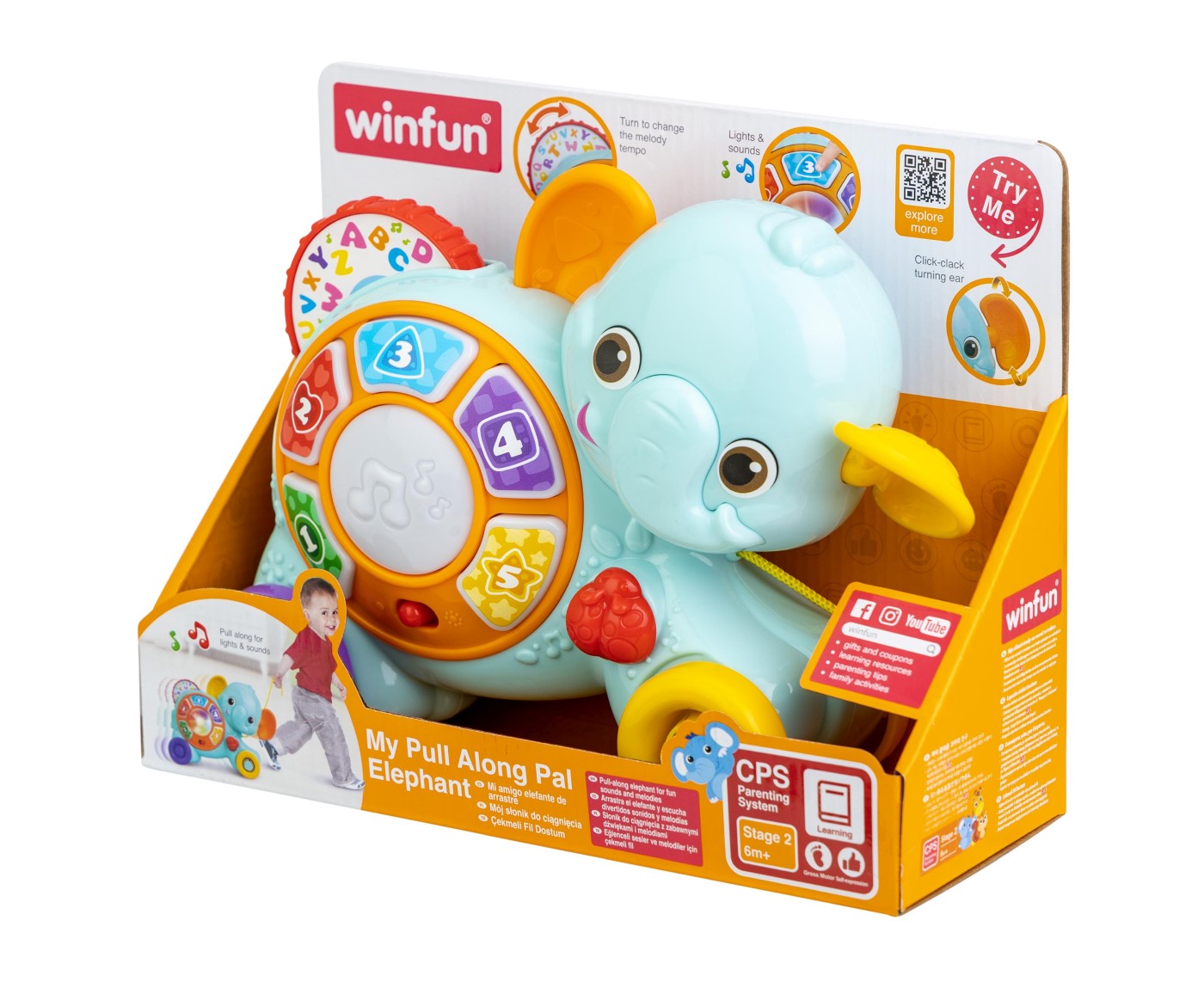 WINFUN JUCARIE DE TRAS ELEFANT CU SUNETE SI LUMINI - Imagine 5