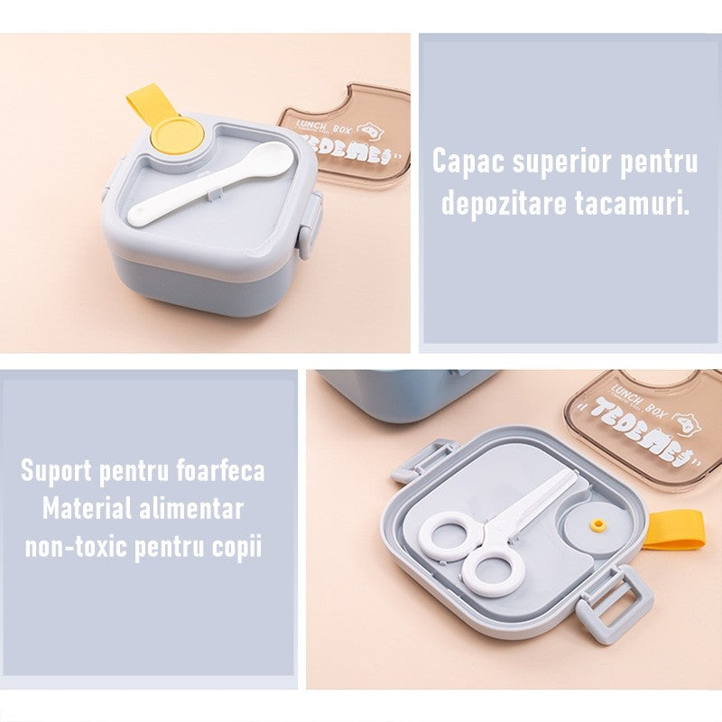 Lunch Box Copii Flippy, 750ml, 2 Boluri, Roz | infant.ro - Albastra (5) [ps:e686e77c-8076-4f2c-8132-7e9c40bdcf78]