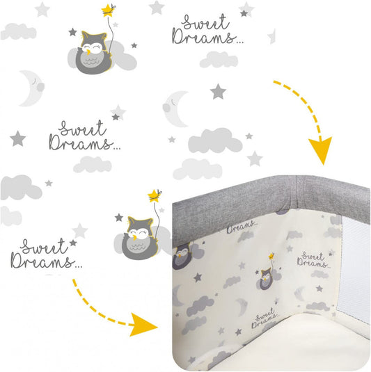 Patut 3 in 1 co-sleeping Skiddou Natt, Normandic Dream, Gri deschis - Imagine 5