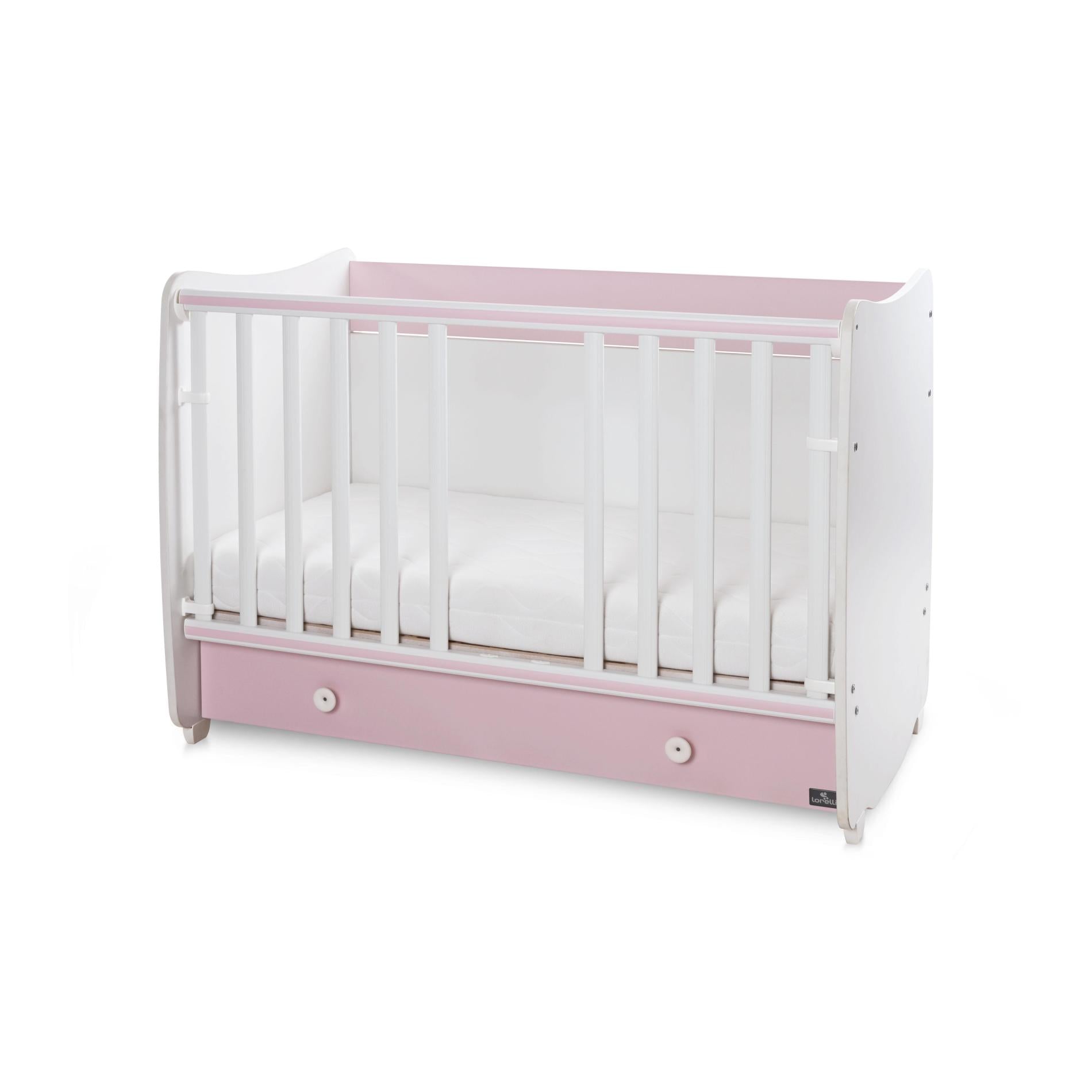Pătuț Balansoar Lorelli Dream, 60x120 cm, Transformabil - alb orchid roz (5) [ps:cfa08b96-3bc4-4122-b841-9586424b4e82]