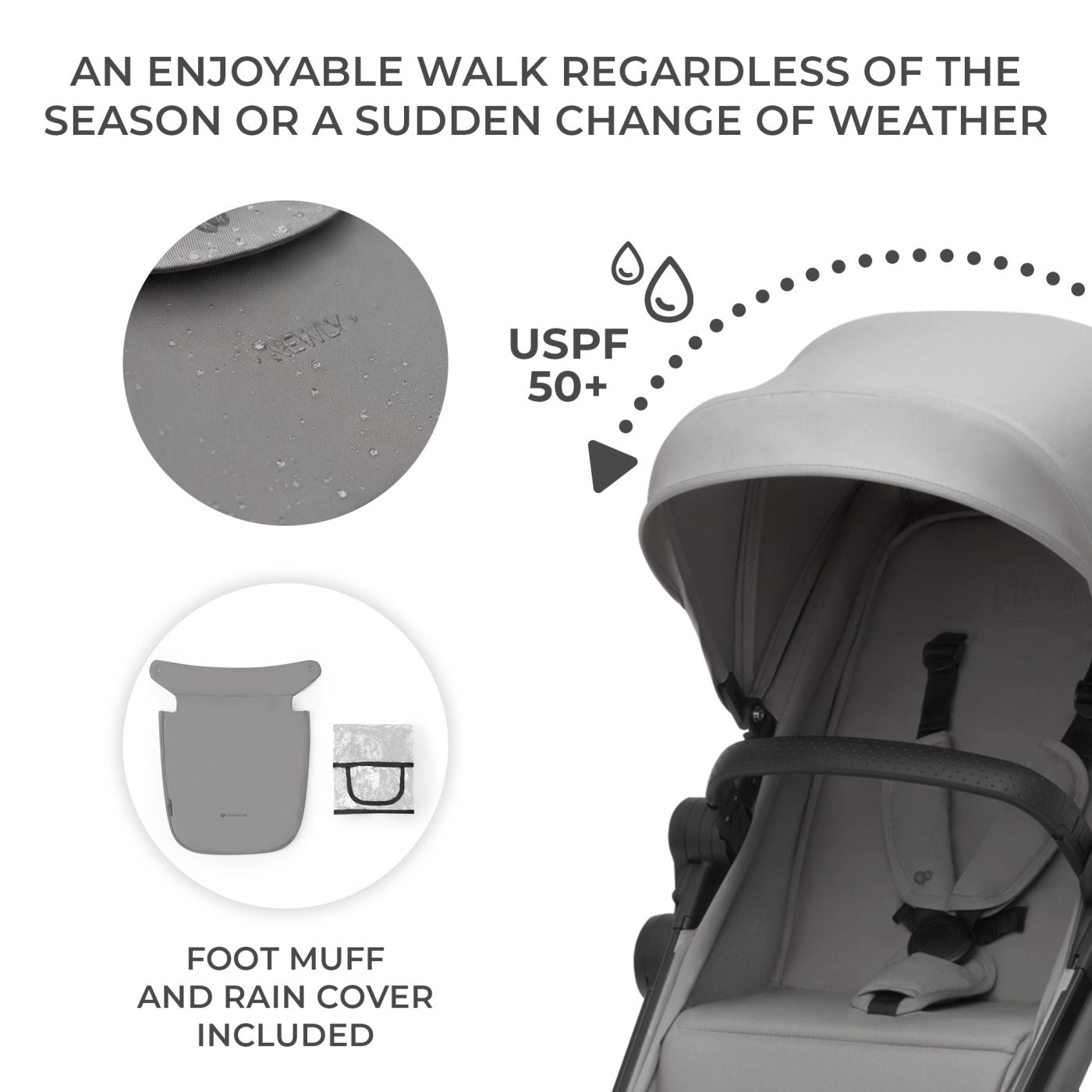 CARUCIOR KINDERKRAFT NEWLY, 3 IN 1, LIGHT GREY - Imagine 3 [ps:1f1a53fc-3584-4115-88b2-151c690bc263]