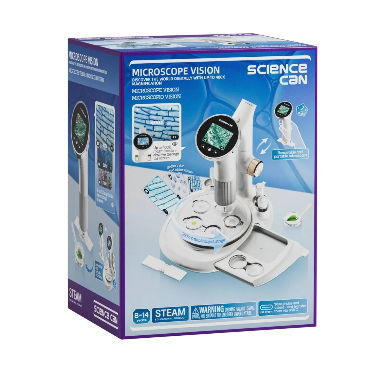 Joc STEM Microscop digital cu ecran integrat, TopBright - Imagine 2 [ps:0f527acd-149b-47c7-a4b0-2cf218d0612d]