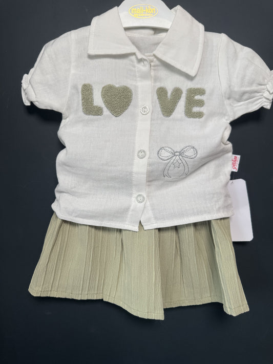 Set cămașă LOVE 3D și fustă plisată alb/verde 6-9 Luni - 6-9 Luni (5) [ps:6bd042bb-fc06-43db-99b5-aa2f2cd1fc7a]