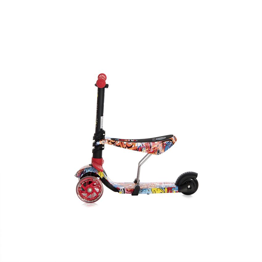 Trotinetă Copii Lorelli Junior Smart Plus, Blue & Green - Red Graffiti (5) [ps:f4bb8ea9-b660-4e7d-a481-097889adf987]