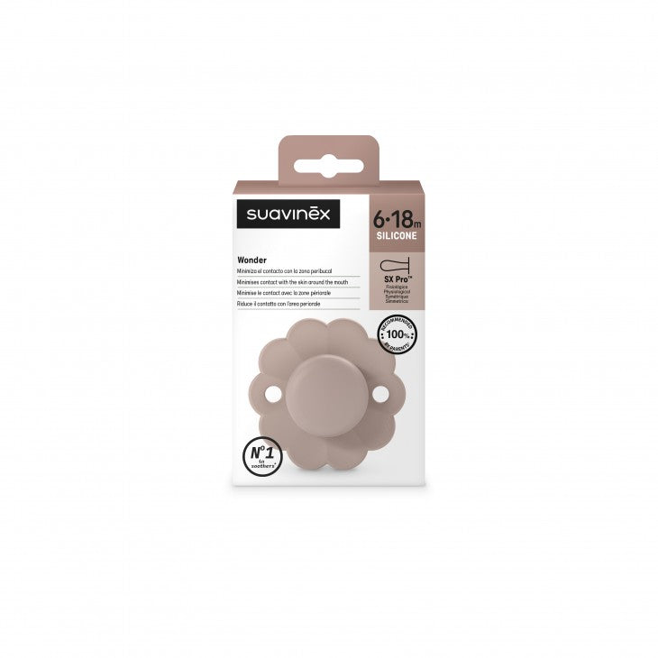 Suzetă fiziologică SX Pro 6-18 LUNI WONDER Pale Mauve SUAVINEX [ps:aed62d3e-6c17-424e-85d1-6119c4245240]