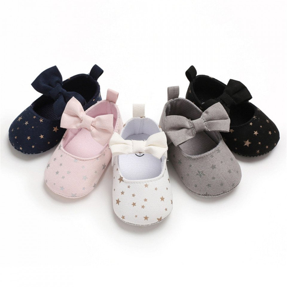 Balerini bebelus cu stelute Drool (Culoare: Gri, Marime: 6-12 Luni) [ps:91f298b5-72e5-46f7-b759-7281e214a461]