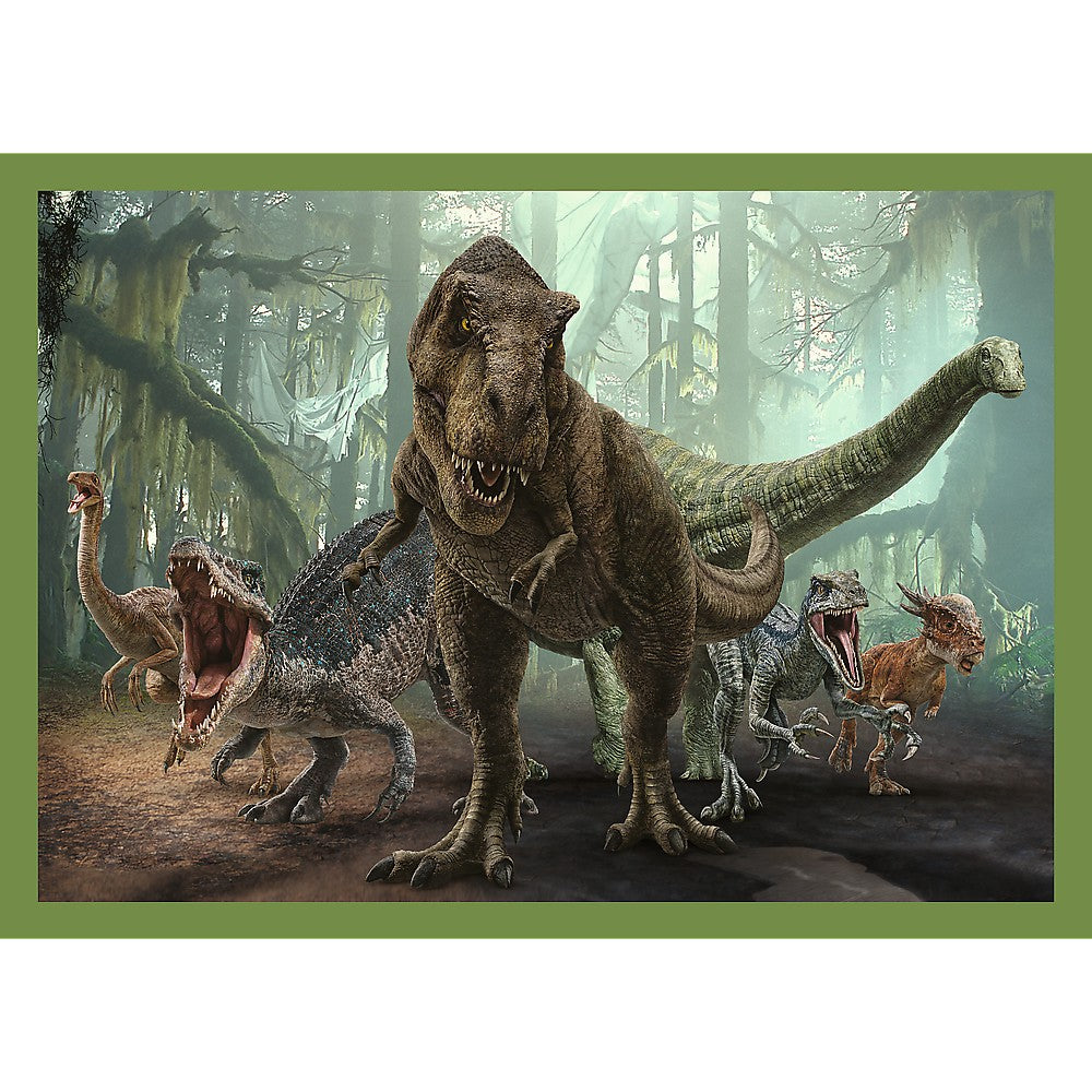 PUZZLE TREFL JURASSIC WORLD 4IN1 IN LUMEA DINOZAURILOR - Imagine 5