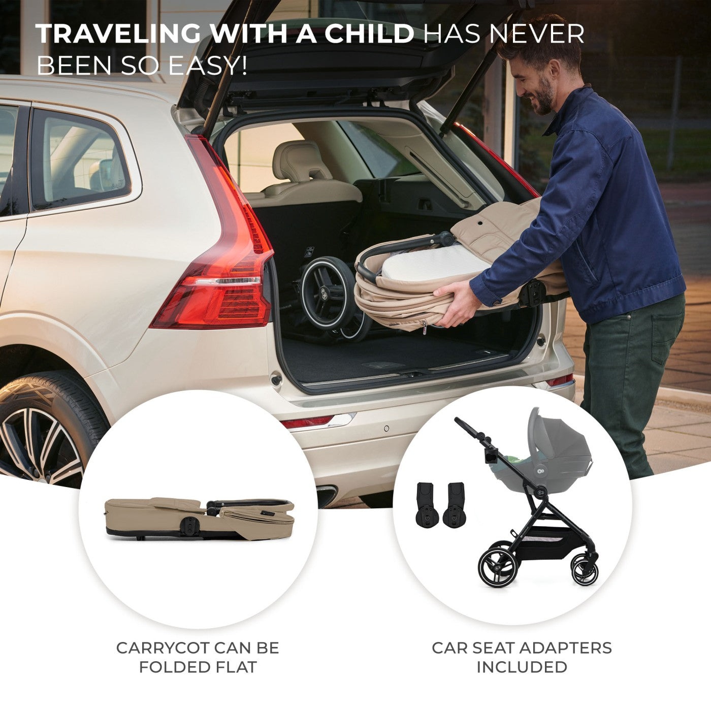 CARUCIOR KINDERKRAFT YOXI 3IN1 (MINK PRO) BEJ NISIP - Imagine 6 [ps:00cb2578-0681-48a1-acef-6381545a5e3d]