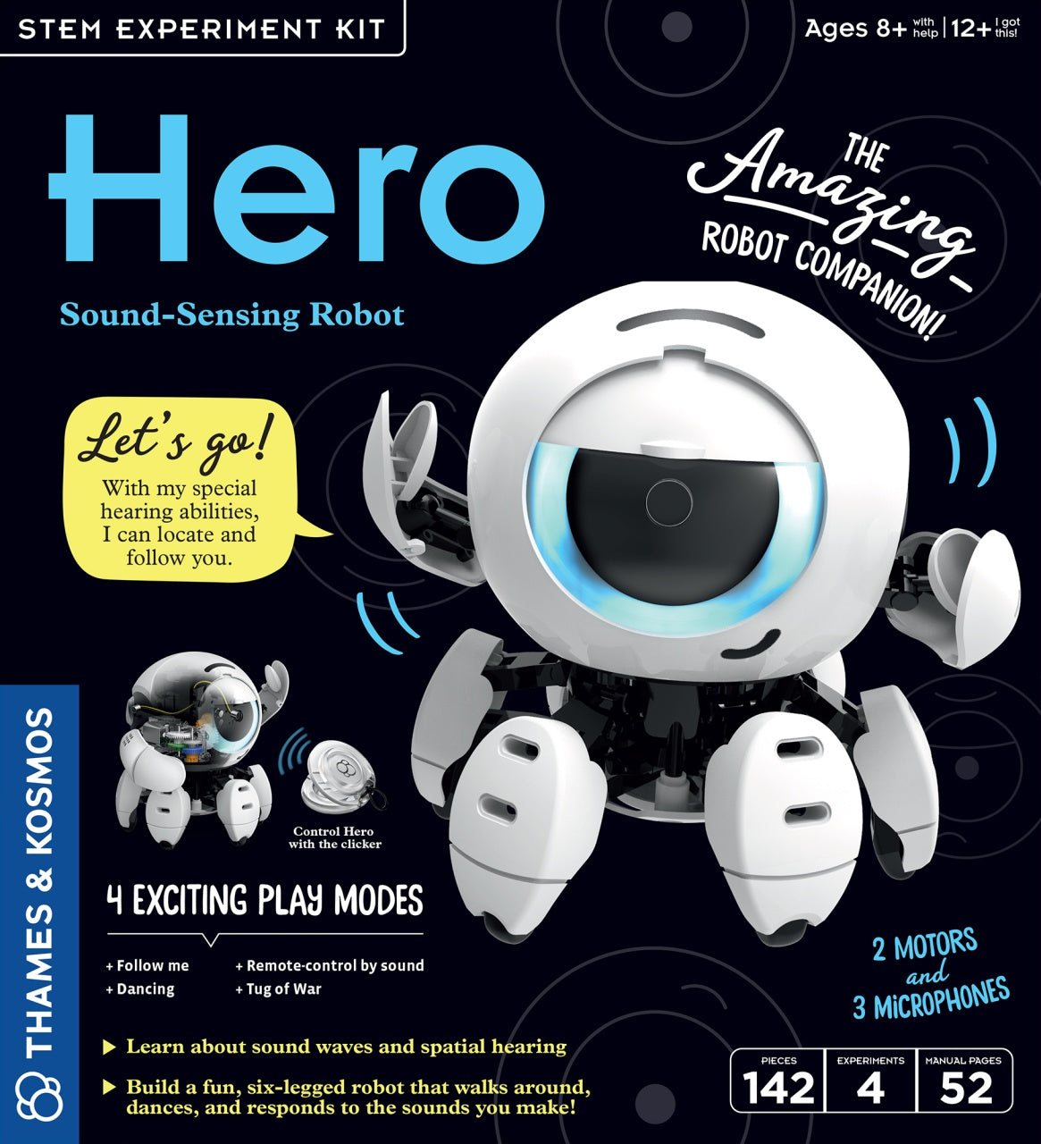 Kit STEM Robot cu detectare sonora, Thames & Kosmos - Imagine 5 [ps:c3842d52-b3bb-4cc3-aeaf-45d48abab883]