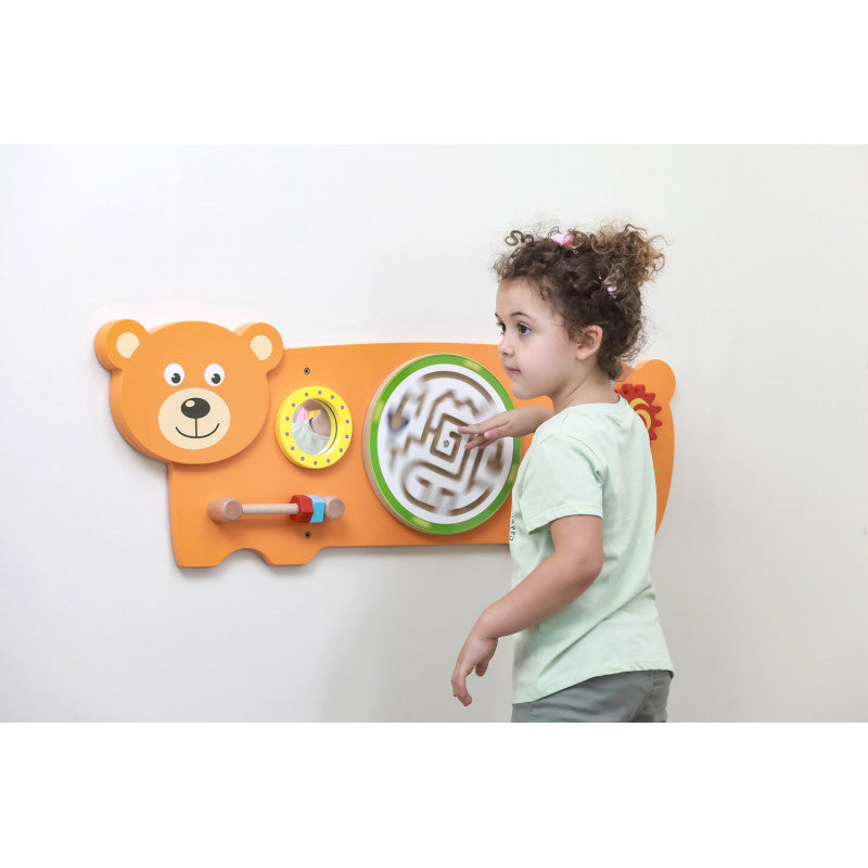 Jucarie de perete cu activitati, Urs, Viga [ps:a16e7ee1-ea2d-4e32-beac-5786853cf960]