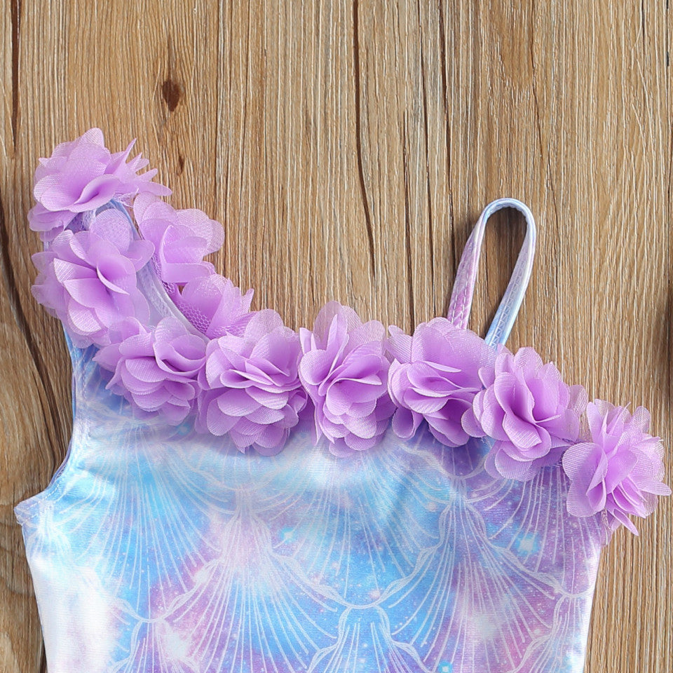 Costum de baie Sirena cu floricele aplicate Drool (Marime: 80) [ps:d458be13-b2ad-482b-b4fc-69a0d0529310]
