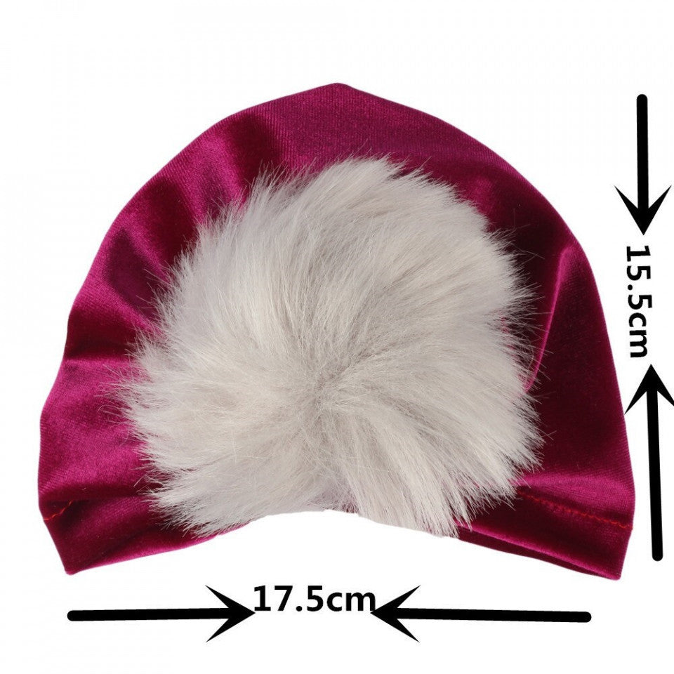Turban bebelusi din catifea Drool (Culoare: Roz aprins) [ps:0b1f89b9-a25b-46b4-84ec-5e131b89ab1c]