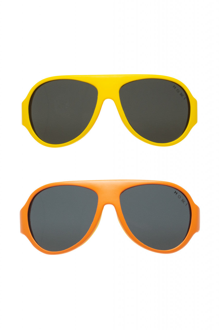 Ochelari de soare pentru copii MOKKI Click & Change, protectie UV, galben, 2-5 ani, set 2 perechi [ps:355dbfab-674f-4856-b12b-1c489330b451]