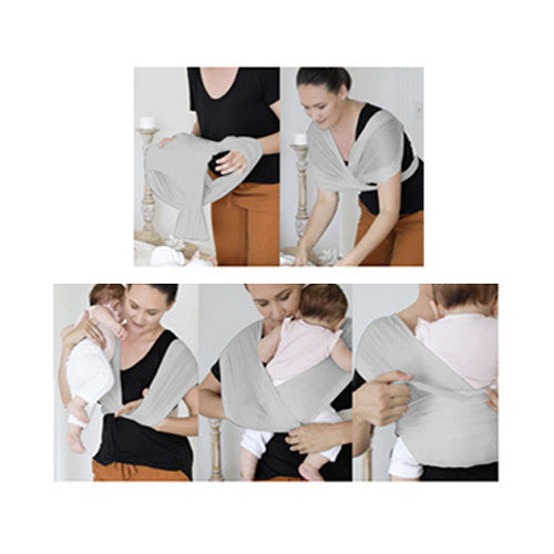 Sistem de purtare wrap elastic pentru bebelusi BabyJem (Culoare: Negru) [ps:6ad07a95-2582-4b95-bf90-9a520b37c167]