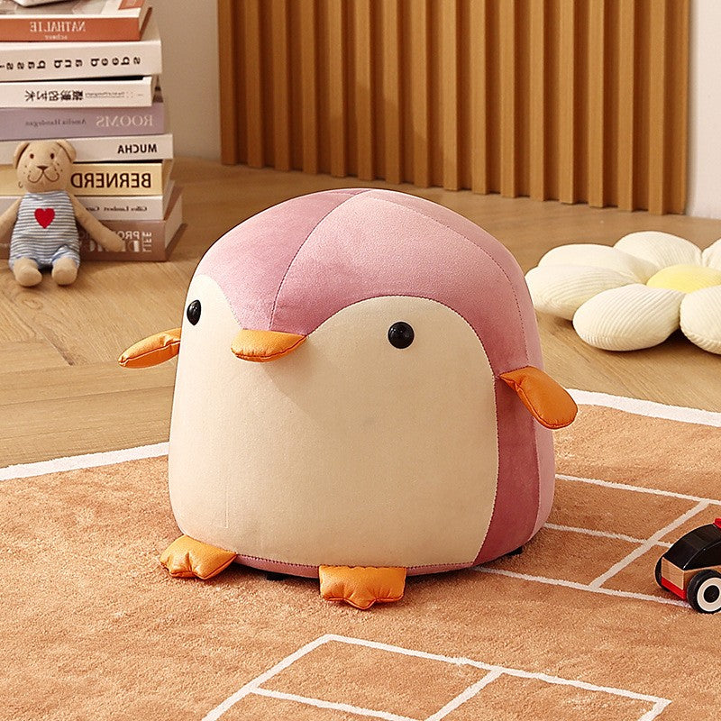 Taburet Copii Flippy Pinguin, Lemn Masiv, Negru - Roz (5) [ps:40cc8ac8-b595-4306-9f61-e92589c0ccb6]