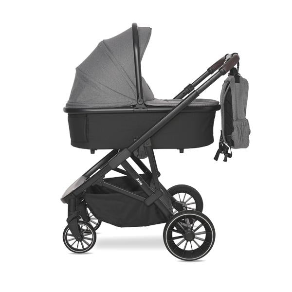 Cărucior Set 3 în 1 Lorelli Aria, Negru - Coșuleț Auto - Grey (5) [ps:c92c0cf7-8954-4593-a716-24f6069b88ab]