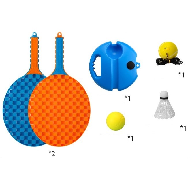 Set Badminton Copii Flippy, 2 Palete și Mingi, Albastru - Albastru Portocaliu (5) [ps:6332d52c-2375-4fc9-b521-d01a83367265]