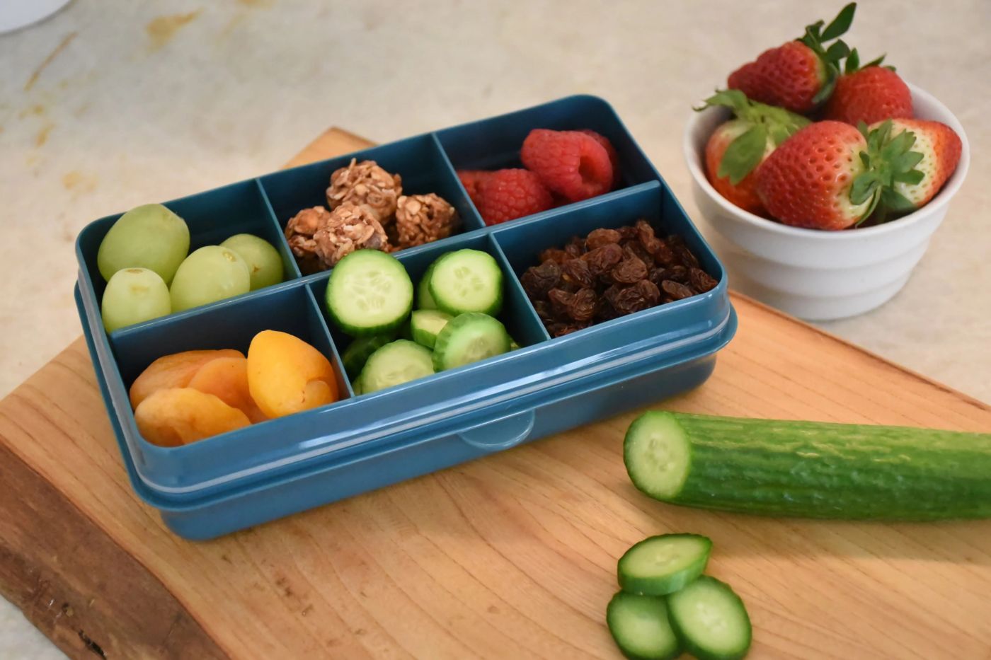 CUTIE SNACK 6 COMPARTIMENTE, MELII LUXE, BLUE [ps:ddb5206a-056b-4be2-a907-b4d0f0be598b]