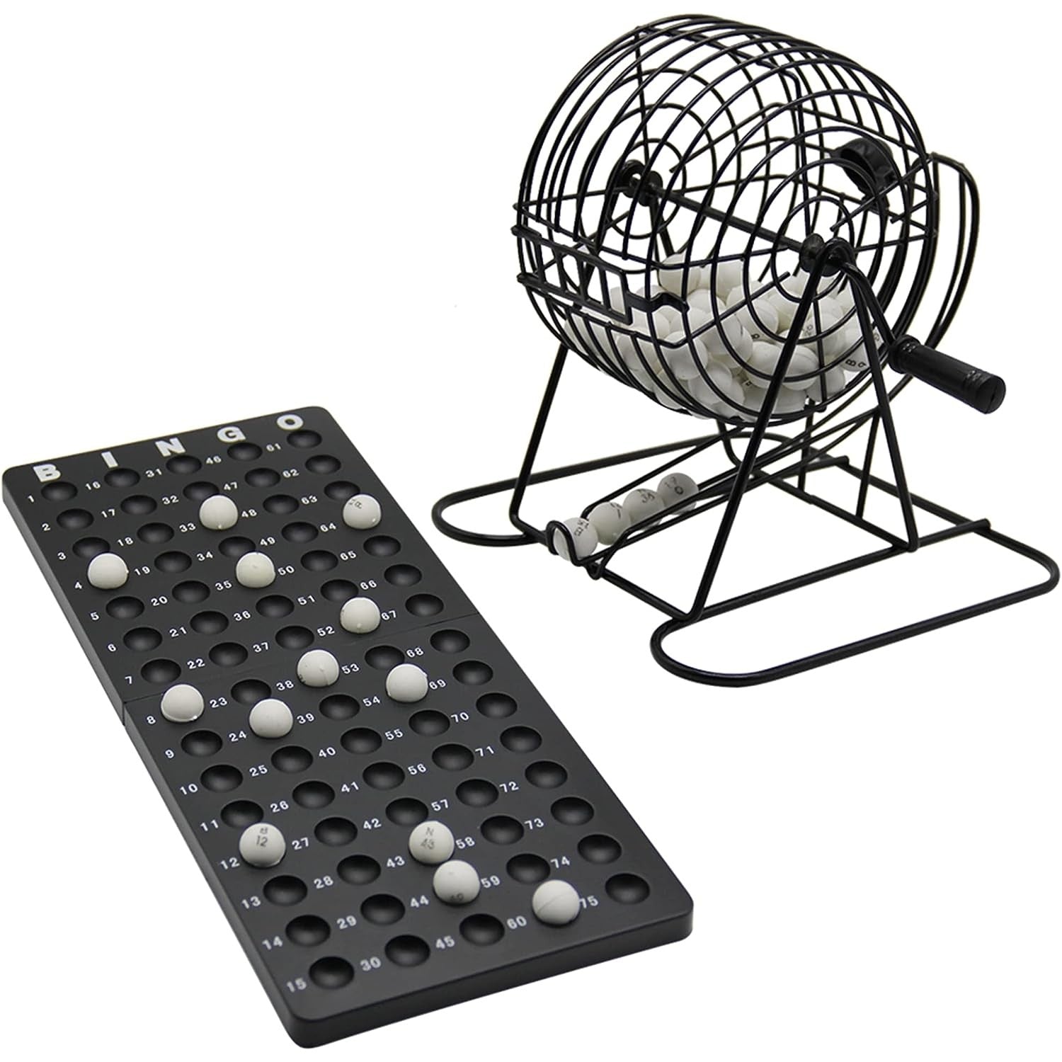 Joc Bingo Flippy din Metal, 75 Bile, Portabil - Negru - Default Title (5) [ps:43aefba0-fc73-4539-8916-d41b3851508f]