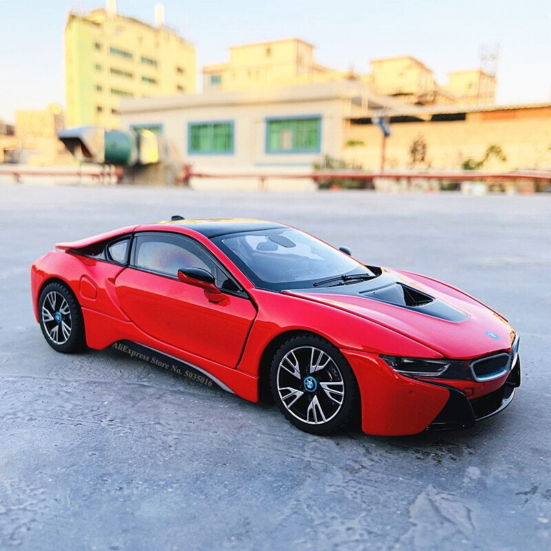 MASINUTA METALICA BMW I8 ROSU SCARA 1 LA 24 [ps:f52f4575-3ab6-478d-b3ce-7dcbc6cb51f5]