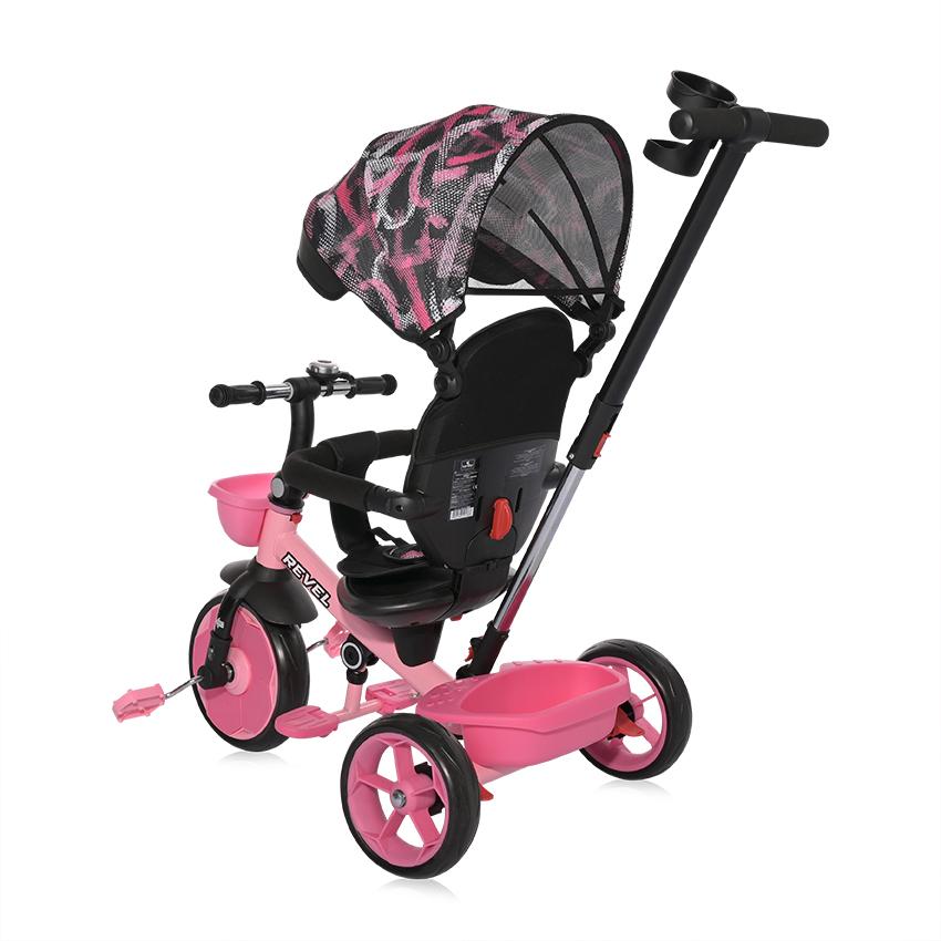 Tricicletă Lorelli Revel, Scaun Rotativ 360°, Pink, 1-5 Ani - roz (5) [ps:31e770fc-8c4f-47a5-9600-161e9944b567]
