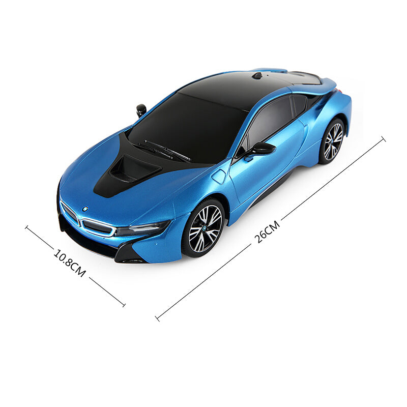 MASINA CU TELECOMANDA BMW i8 ALBASTRU CU SCARA 1 LA 18 [ps:dec9661d-55ed-4cf9-87b8-003c16d1a681]