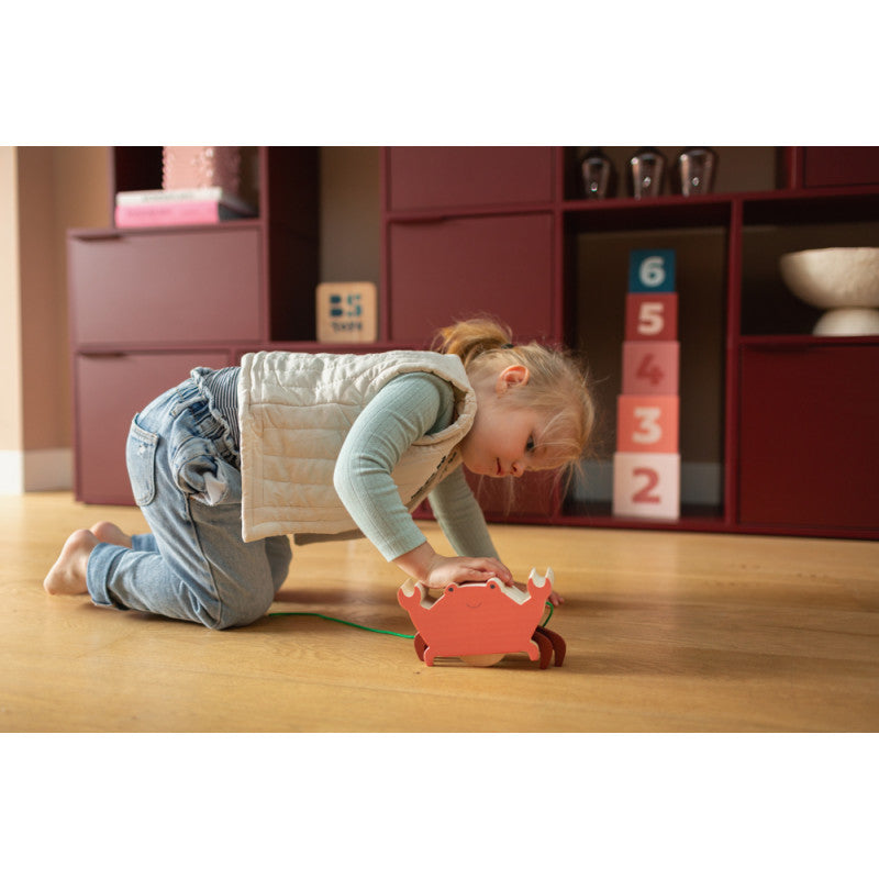 Jucarie de tras Crabul vesel, BS Toys [ps:4a4f110b-c46d-4675-8c39-51a21e78b27c]