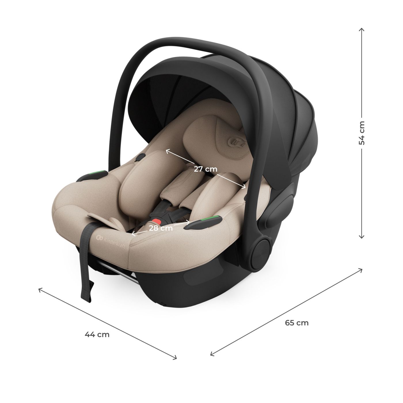 SCOICA AUTO KINDERKRAFT I-LITE 40-87 CM, BEIGE [ps:f83066d5-531b-4243-bf5e-b97987b511b3]
