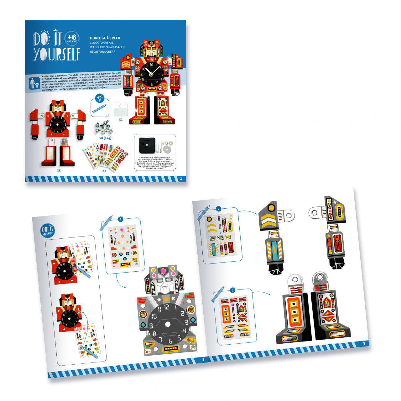 Joc creativ DIY Ceasul robot, Djeco - Imagine 5 [ps:e768afc5-fd3a-4489-b52b-7090a1278a0b]