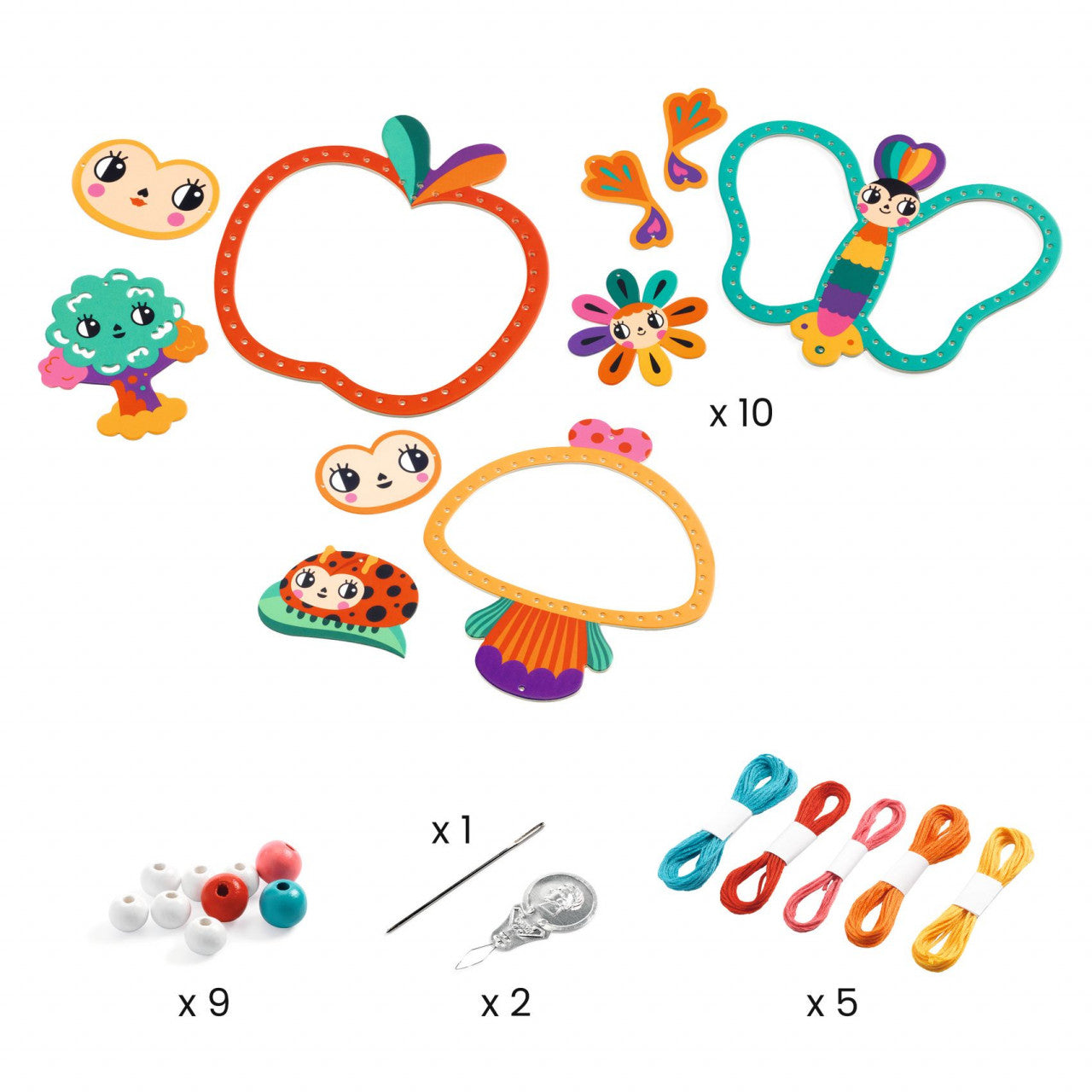 Set creativ de cusut Gradina, Djeco - Imagine 3 [ps:4295166c-2b24-4082-980f-e45be29460ae]
