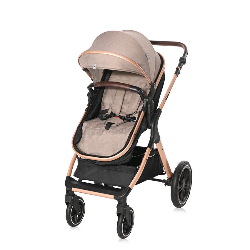 Cărucioar cu Landou Transformabil Lorelli Viola, Tropical - Pearl Beige A (5) [ps:423c6e2b-9672-404b-86a0-cdf7b1b3b212]