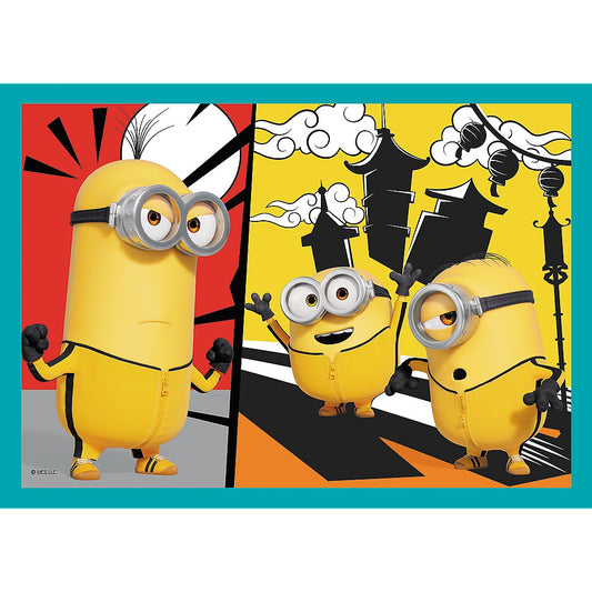 PUZZLE TREFL MINIONS 4IN1 LUMEA FERICITA A MINIONILOR - Imagine 5
