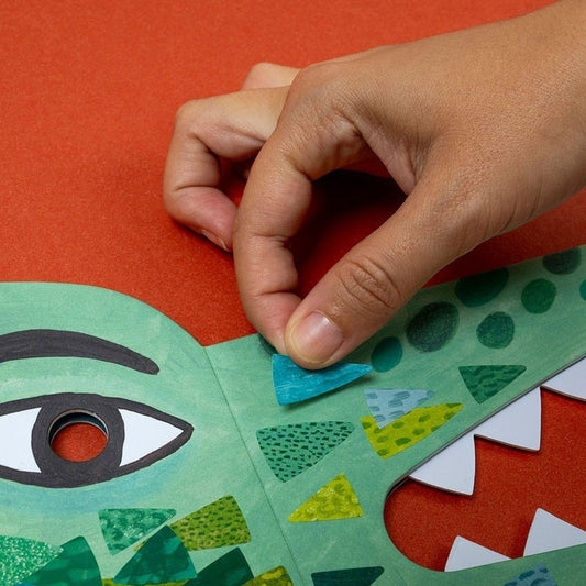 Set creativ DIY Masca pentru copii Crocodil, Londji - Imagine 5