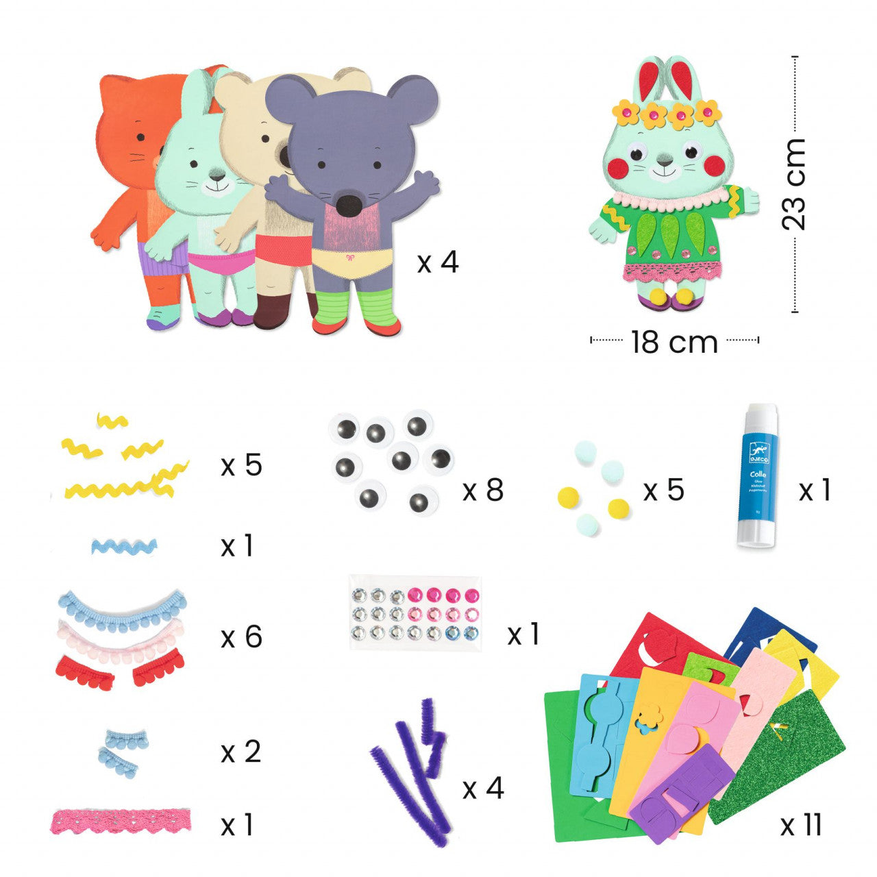 Joc creativ colaje Micii prieteni, Djeco - Imagine 3 [ps:45677339-e4f0-42f9-8758-ae119607f6d5]